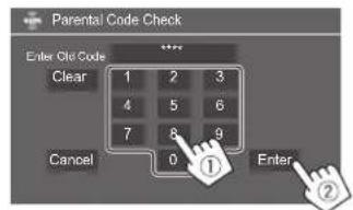 JVC KWM780BT - Modification du code parental - 2