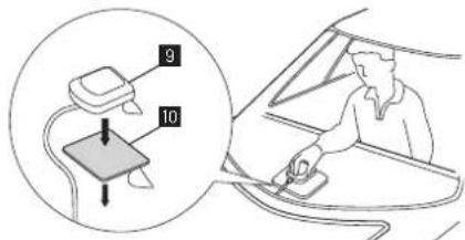 JVC KWM780BT - Installation de l'antenne GPS fournie. - 1