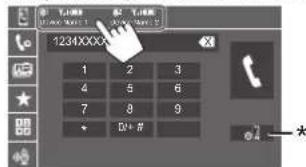JVC KWM780BT - Choisissez quel téléphone utiliser si deux téléphones portables sont connectés. - 1