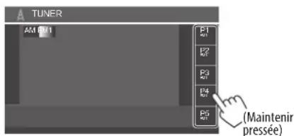 JVC KWM780BT - Choisissez un numéro de préreglage à retenir. - 1