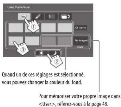 JVC KWM780BT - Changez la disposition du fond - 1