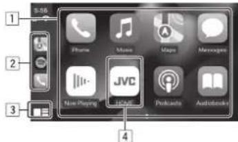 JVC KWM780BT - Utilisation de l'écran apple carplay - 1