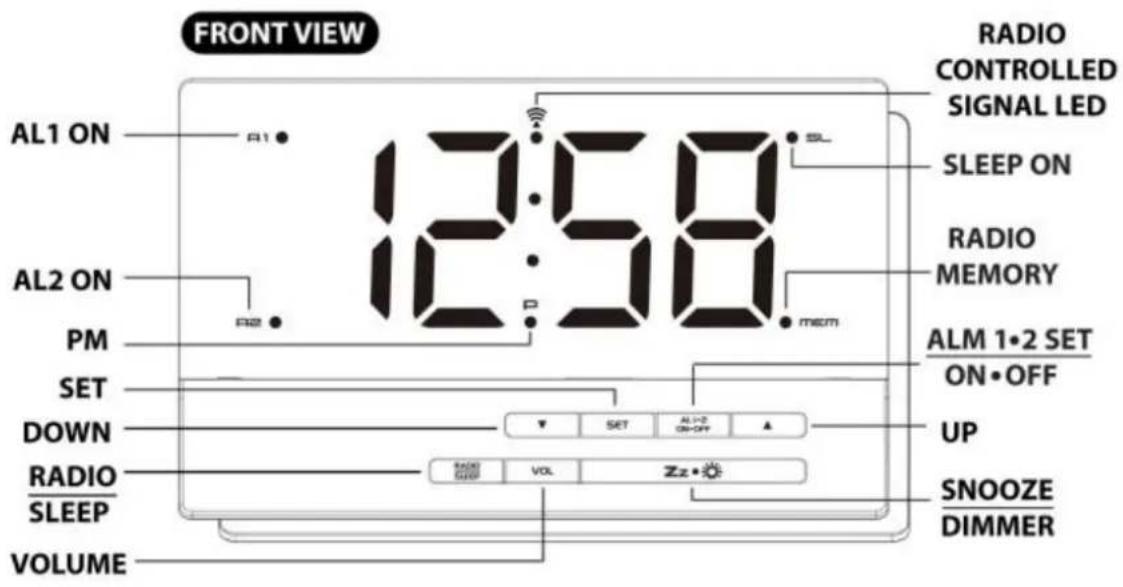 TECHNOLINE WT 482 - MANUAL DE INSTRUCCIONES DE WT 482 RADIORELOJ FM LED DIGITAL CON ALARMA DUAL - 1