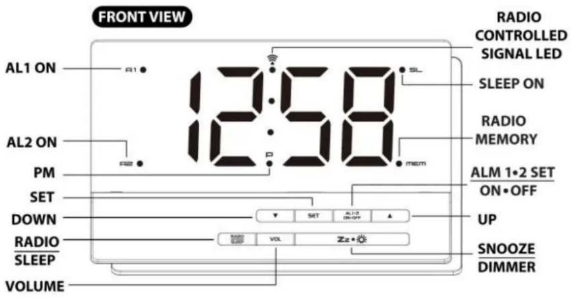 TECHNOLINE WT 482 - RADIORÉVEIL FM DOUBLE ALARME À AFFICHAGE LED - 1