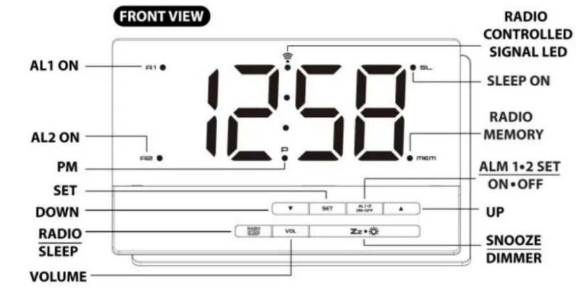 TECHNOLINE WT 482 - DIGITALE FM LED-WEKKERRADIO MET DUBBEL ALARM - 1
