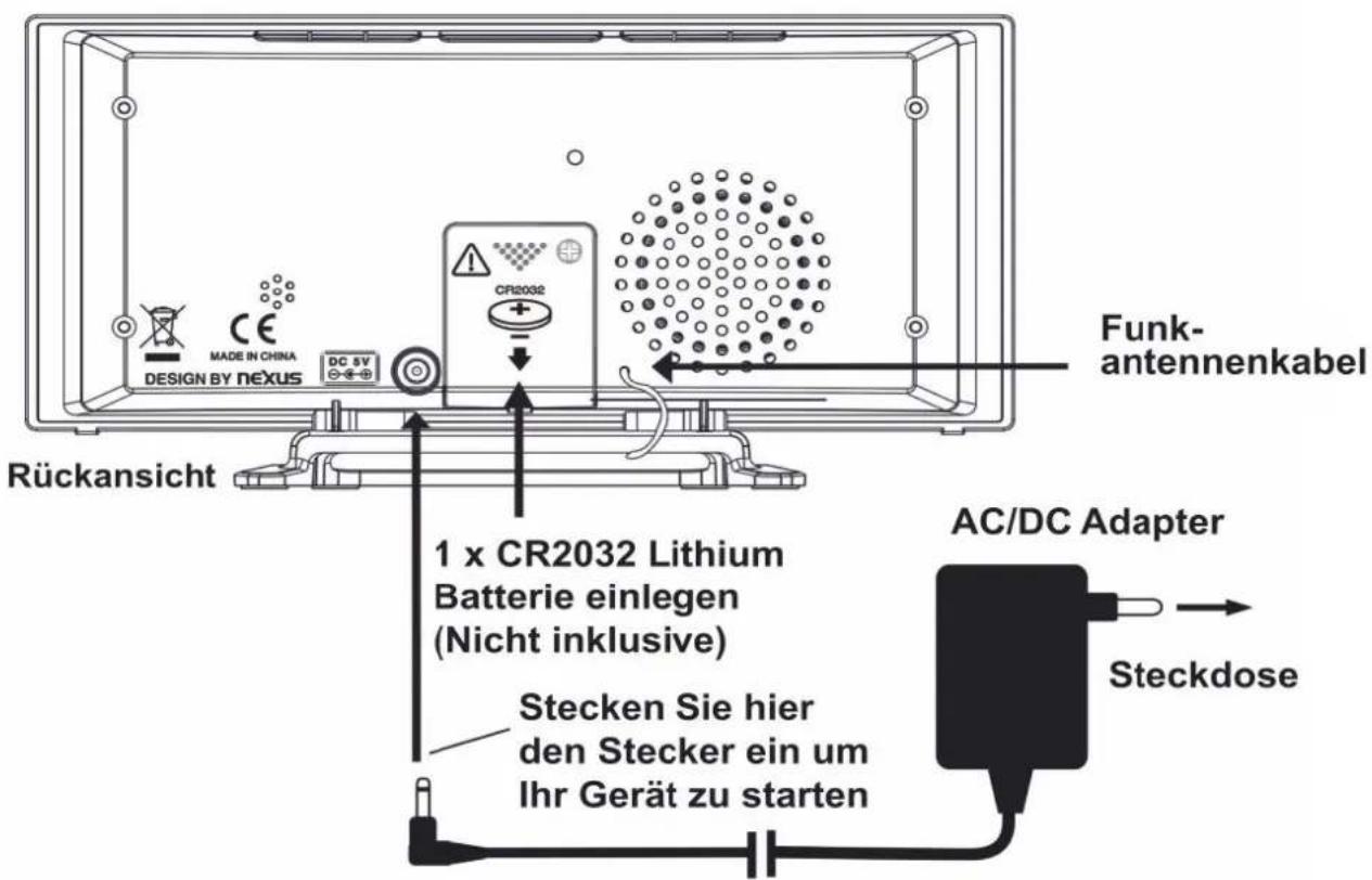 TECHNOLINE WT 460 - LED Digital FM Radiowecker mit 2 Alarmzeiten - 3