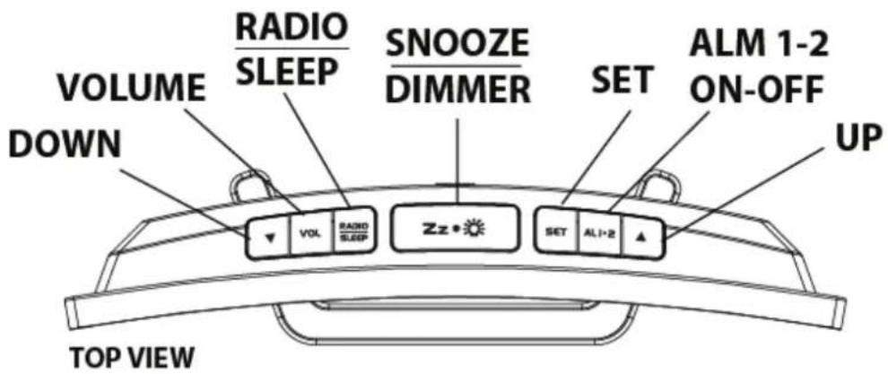 TECHNOLINE WT 460 - LED Digital FM Clock Radio with Dual Alarm - 1