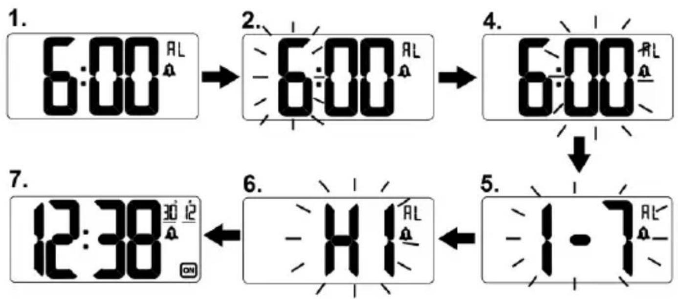 TECHNOLINE WT 496 - USTAWIANIE STREFY CZASOWEJ, GODZINY, MINUT, FORMATU 12/24-GOZINNEGO, KALENDARZA, DRZEMKI - 2