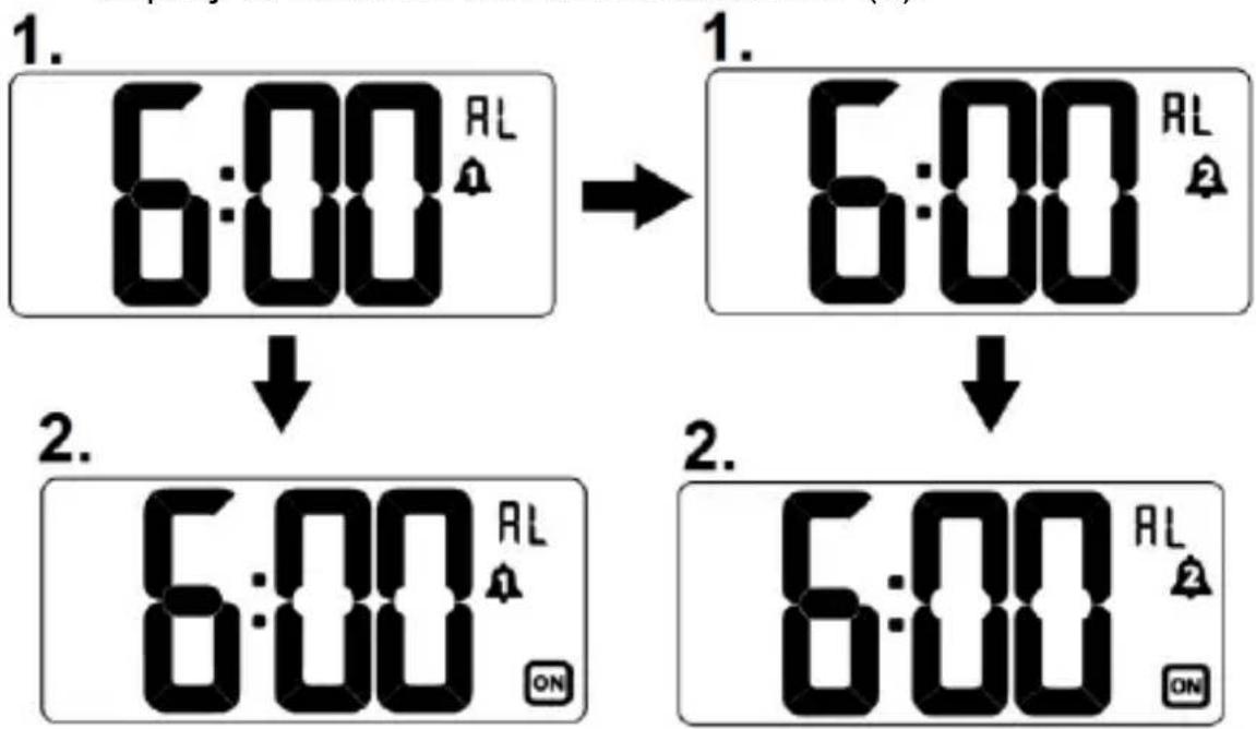 TECHNOLINE WT 496 - TO TURN ON OR OFF ALARM 1 TO 5 - 3