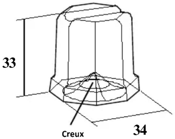 Manitowoc Sotto UG80 - Forme du glaçon - 1