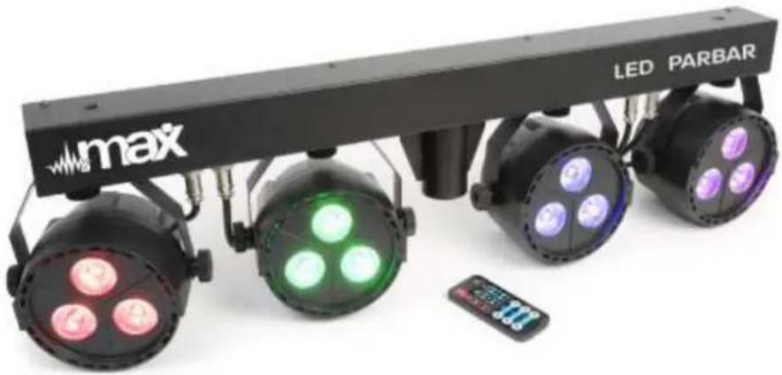 MAX Led Parbar - LED PARBAR 4-WAY 3x 4-in-1 RGBW - 1