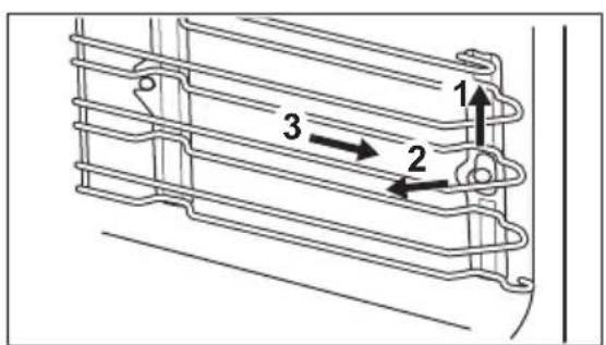AEG CombiQuick KVLBE08WX - Comment enlever : Supports de grille - 1