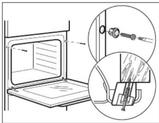 AEG SurroundCook EOA5220AOV - Fixation du four au meuble - 1
