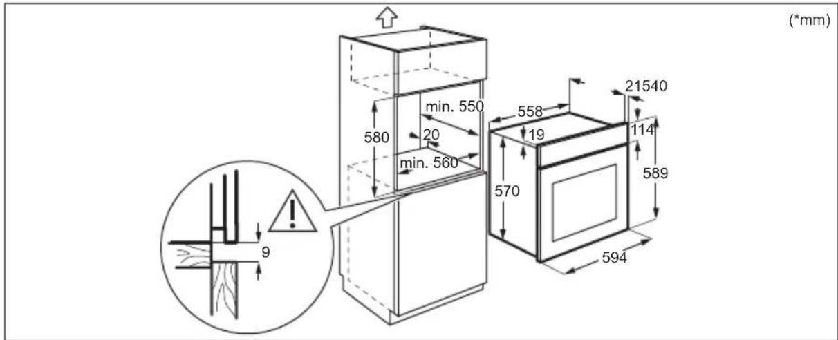 AEG SurroundCook EOF3H50BK - Ankastre montaj - 2