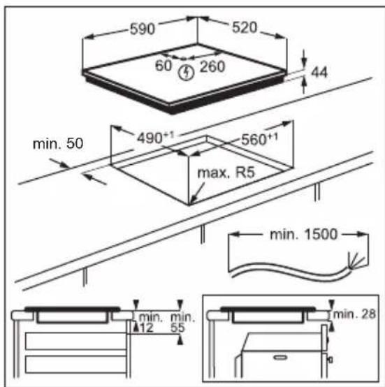 AEG SenseBoil I64AV423FB - Connexio monofasica: 220 - 240 V~ Connexio bifasica: 400 V 2 ~ N - 3