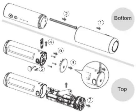 PANASONIC EWDJ4B - Removing the built-in rechargeable battery - 1