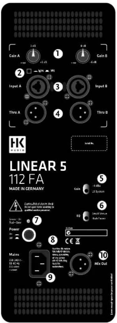 HK AUDIO Linear 5 L5 115 FA - Bedienelemente - 1