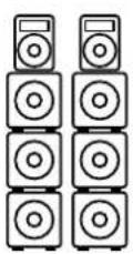 HK AUDIO Linear 7 115 FA - Confi gurazione con subwoofer impilati - 1