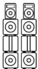 HK AUDIO Linear 7 110 XA - Instalación como configuración Cardioid 2:1 - 1
