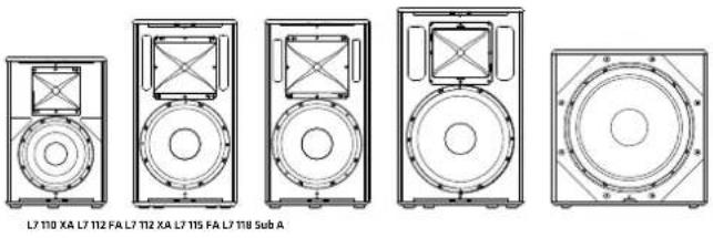 HK AUDIO Linear 7 110 XA - Übersicht über die verschiedene Modelle von LINEAR 7 - 1