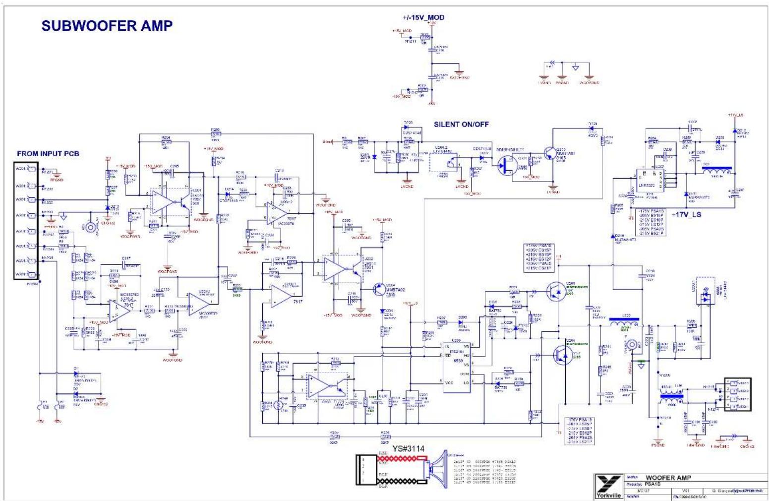 YORKVILLE Paraline PSA1S - PINOUT DIAGRAMS - 4