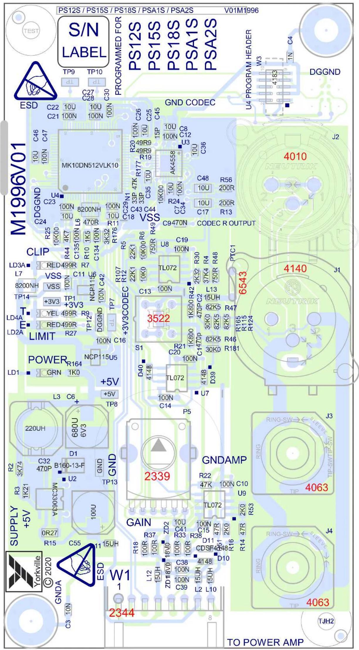 YORKVILLE Paraline PSA1S - PINOUT DIAGRAMS - 2