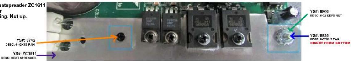 YORKVILLE Paraline PSA1S - MOUNTING HARDWARE & INSTRUCTIONS FOR HEAT SPREADER ZC1611: - 1