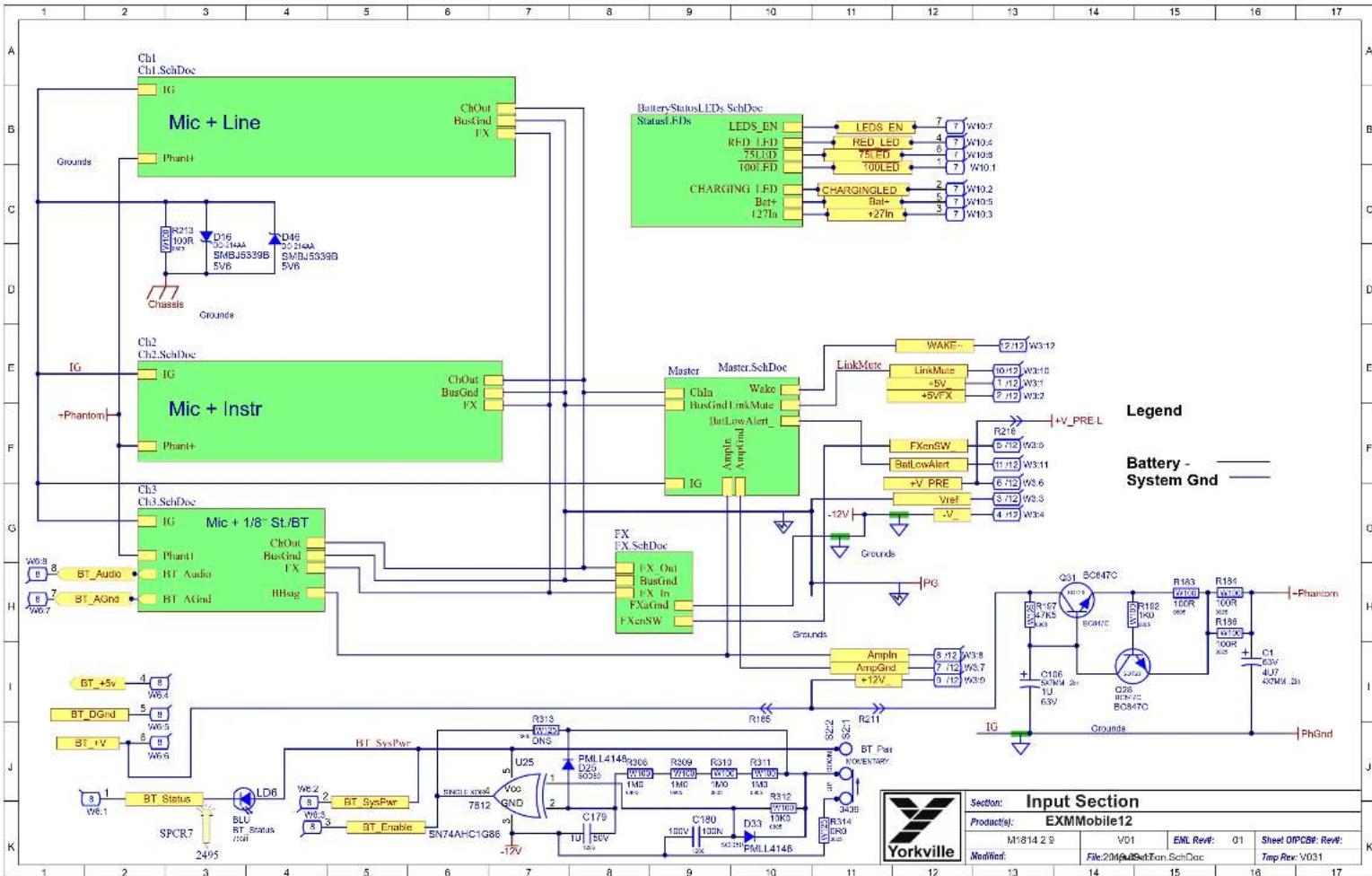 YORKVILLE EXM Mobile 12 - Block Diagram - EXM 70, EXM Mobile & Mobile12 - 4