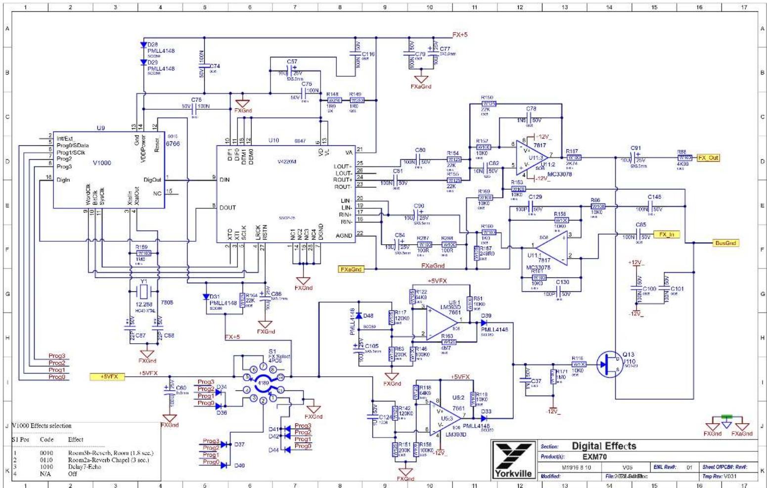 YORKVILLE Excursion Mini EXM70 - PCB ASSEMBLY DOCUMENTATION - 17