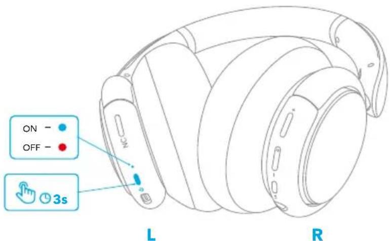 soundcore Life Q35 - In-/uitschakelen - 1