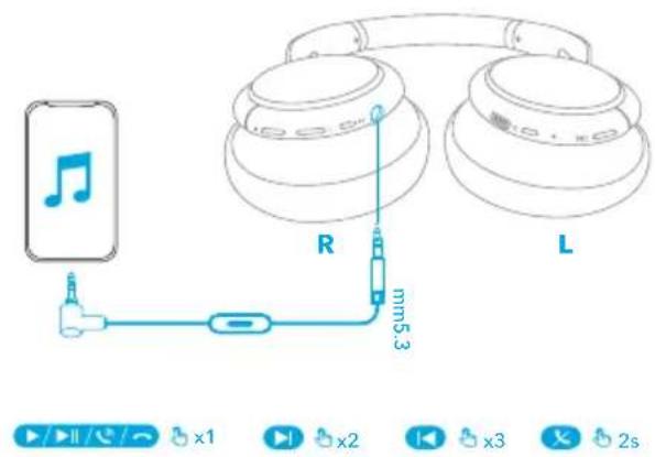 soundcore Life Q35 - AUX-modus - 1