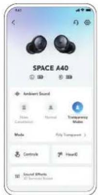 soundcore Space A40 - REŽIM BEZ REDUKCIE HLUKU - 1