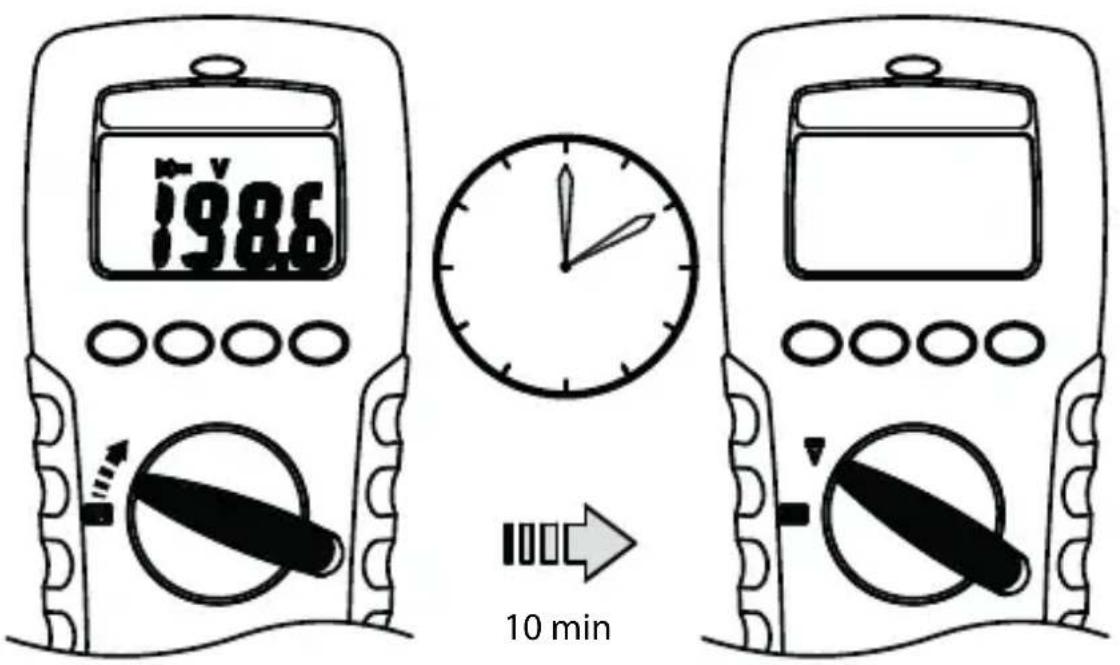Megger AVO210 - Apagado automatico (ahorro de bateria) - 1