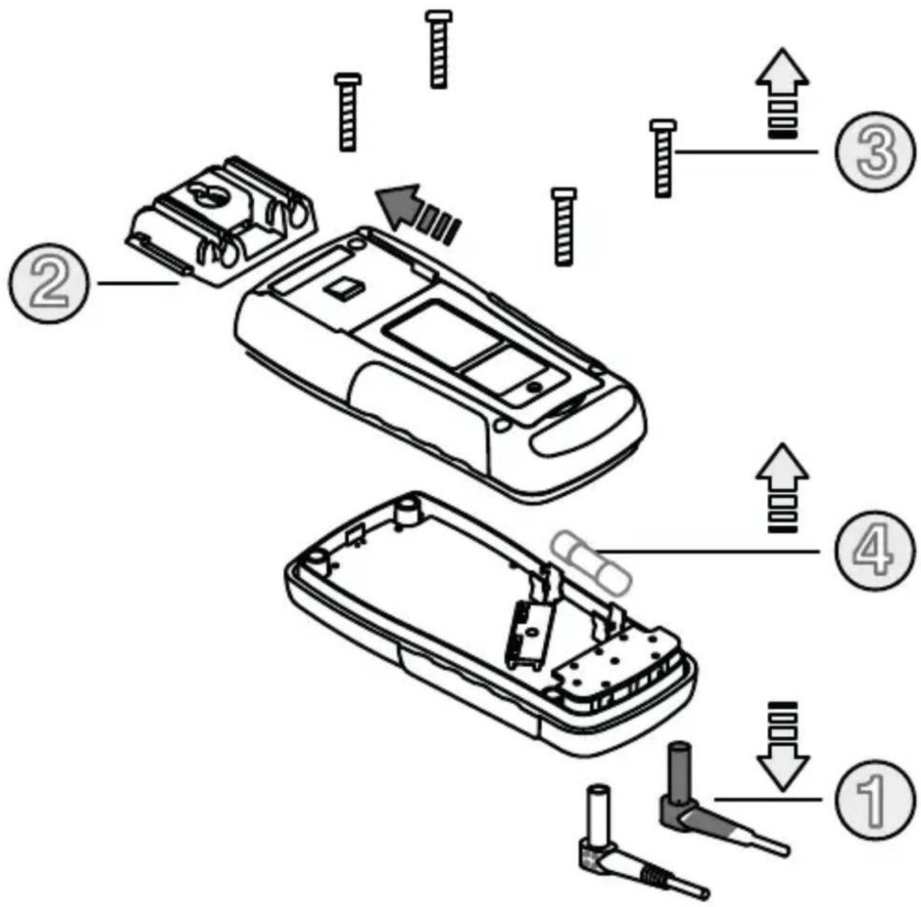Megger AVO210 - Austauschen der Sicherung - 1