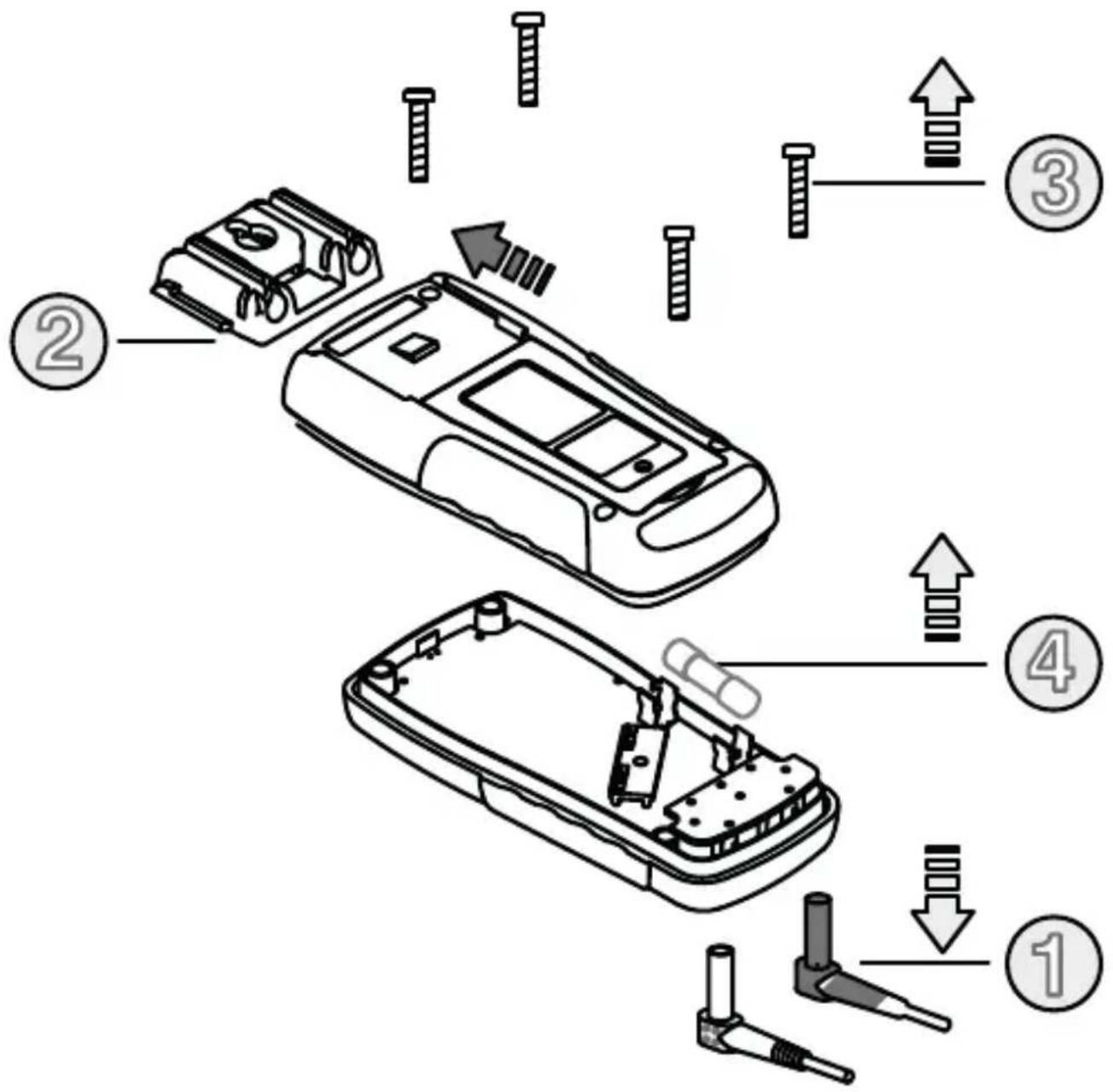 Megger AVO210 - Zekering verrangen - 1