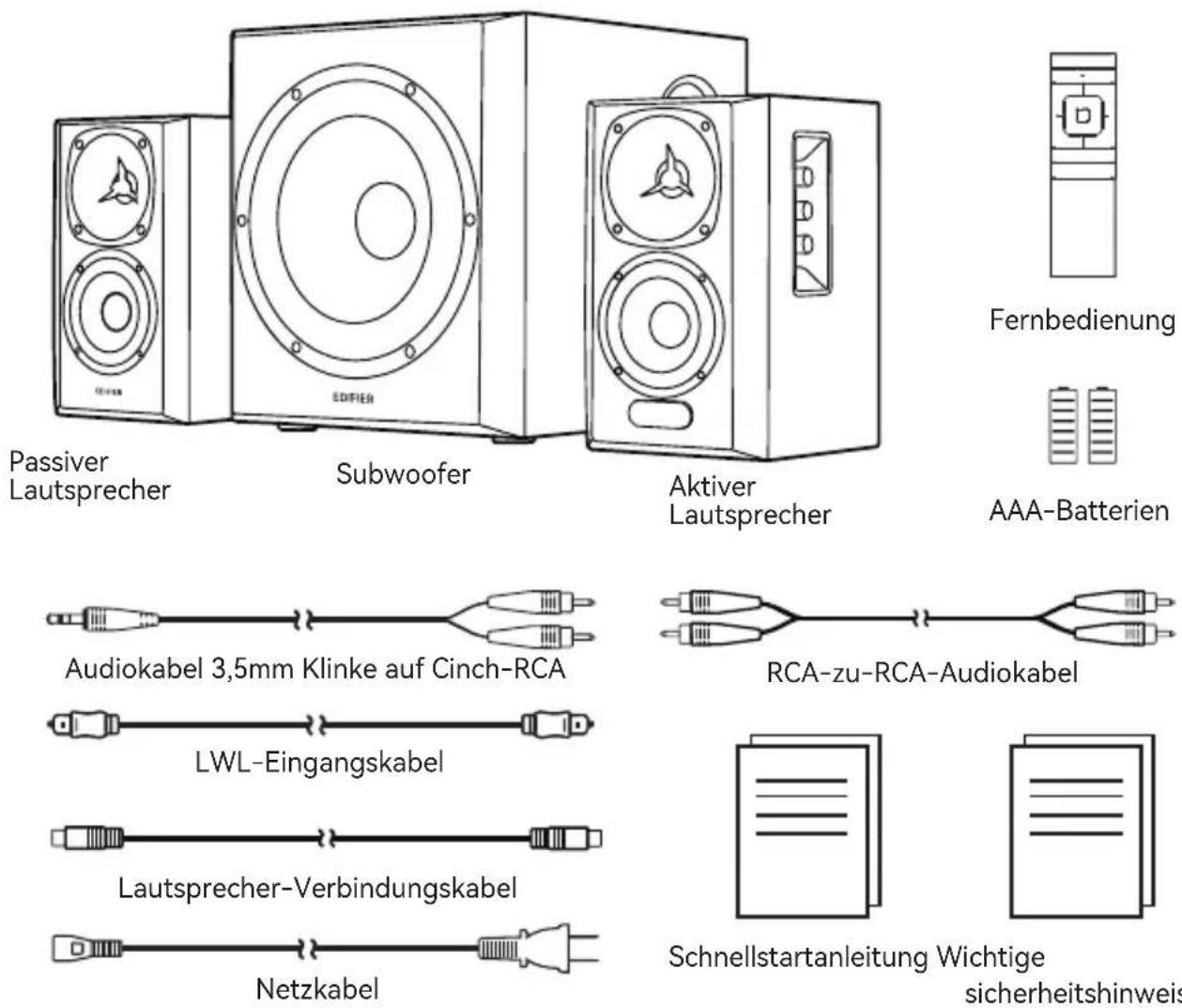 EDIFIER S360DB - DE Verpackungsinhalt - 1
