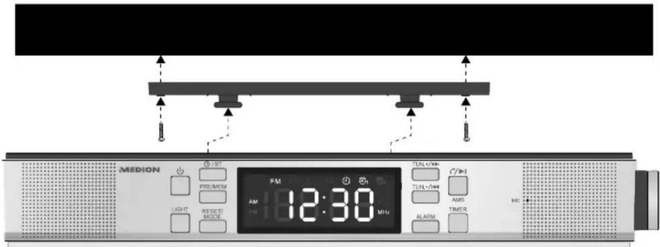 MEDION /ST PREMEM AM 12:30 MHz TUN+/Hz C/Hz TUN-/Hz AMS ALARM TIMER WD