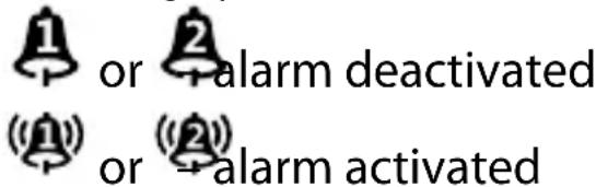MEDION LIFE P66075 (MD 80082) - Activating/deactivating the alarm - 1