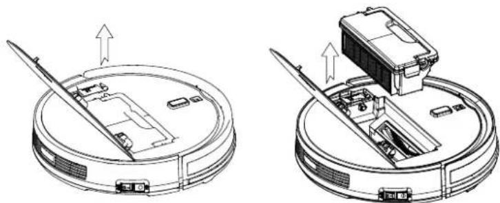 MEDION P20 SW (MD 19731) - Limpieza del depósito para el polvo - 2