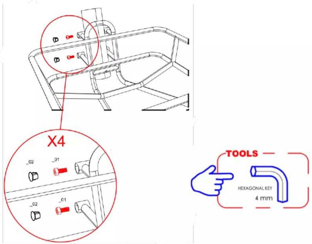 X4 _02 _01 _02 _01 TOOLS — HEXAGONAL KEY 4 mm