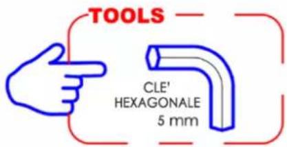 TOOLS CLE' HEXAGONALE 5 mm