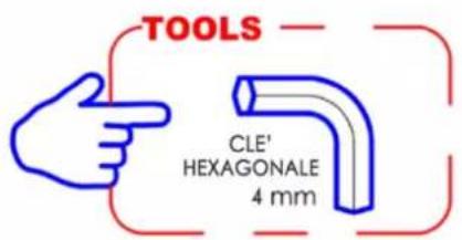 TOOLS CLE' HEXAGONALE 4 mm