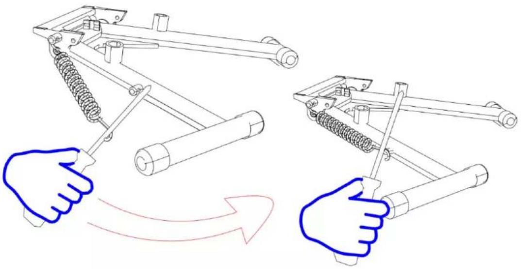 NILOX Acqua Scooter - 2- Mount the bracket by inserting the internal bar with the spring and secure it with the screws provided as shown in the images below. - 2