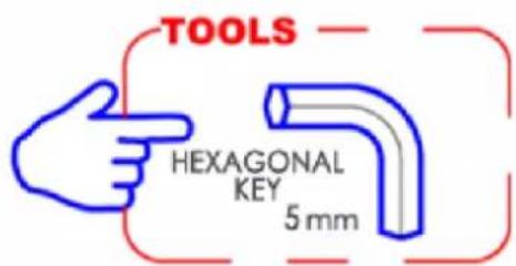 TOOLS HEXAGONAL KEY 5 mm