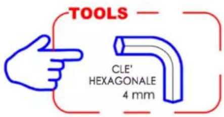 TOOLS CLE' HEXAGONALE 4 mm