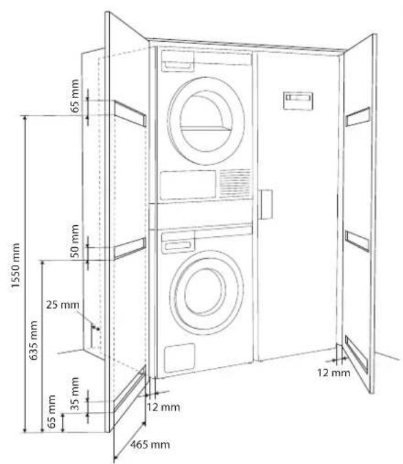 ASKO W4086CW3 - Exigences de ventilation pour les appareils de buanderie ASKO et leur encastrement dans un meuble - 1