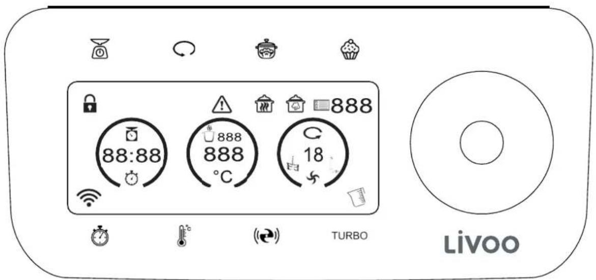 LIVOO DOP219W - Panneau de commande - 1