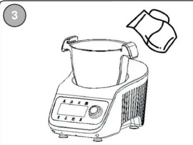 LIVOO DOP219W - Verwendung der Multifunktions-Küchenmaschine mit innerem Dampfgarbehälter - 3