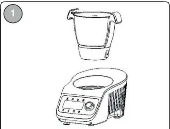 LIVOO DOP219W - Verwendung der Multifunktions-Küchenmaschine mit Zubehör f. Dampfgarbehälter - 1