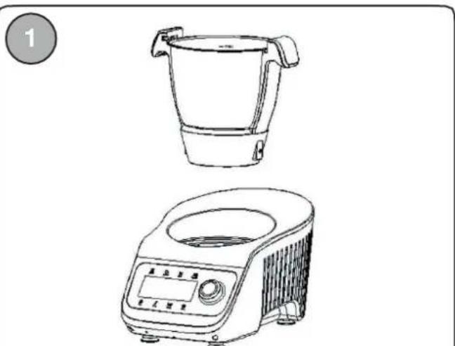LIVOO DOP219W - Usando o Super Cooker com o cesto de vapor interno - 1